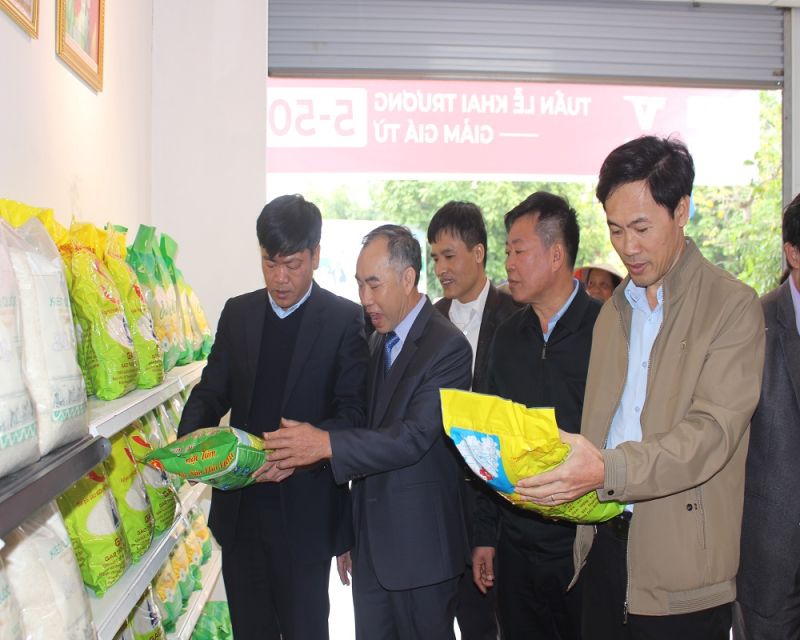 Lãnh đạo Sở Nông nghiệp & Phát triển nông thôn tỉnh Nam Định tham quan sản phẩm OCOP trên địa bàn huyện Hải Hậu