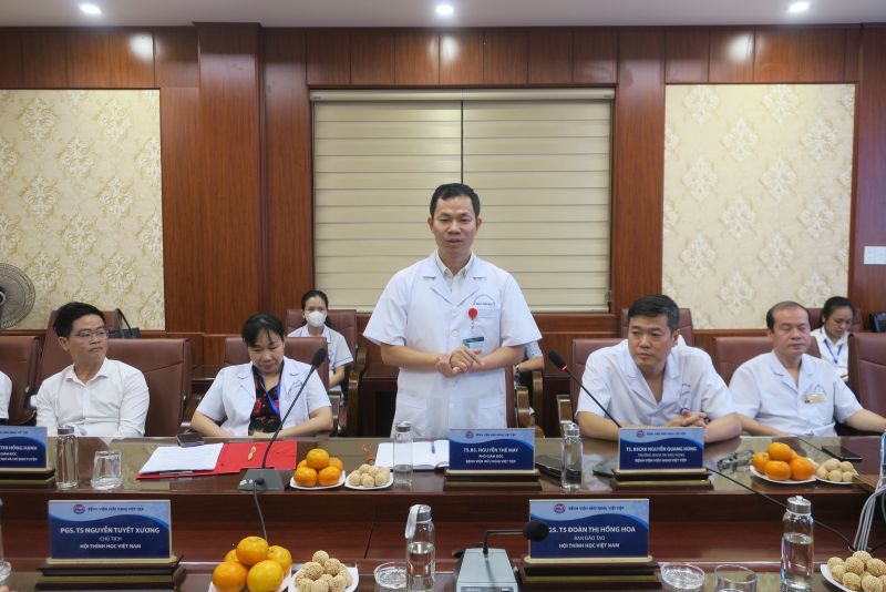 TS.BS Nguyễn Thế May, Phó Giám đốc Bệnh viện Hữu nghị Việt Tiệp phát biểu.