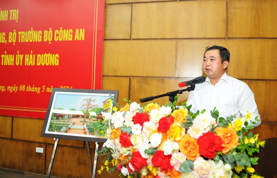 Bí thư Tỉnh ủy Hải Dương Trần Đức Thắng phát biểu tại buổi làm việc.