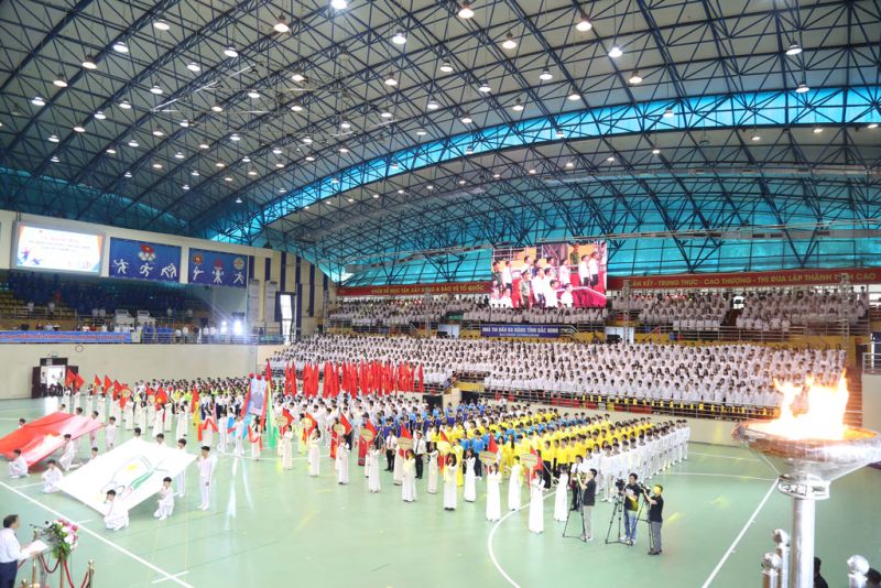 Lễ khai mạc Hội khỏe Phù Đổng tỉnh lần thứ X năm 2024 được tổ chức ấn tượng tại Nhà thi đấu đa năng tỉnh (ngày 19-4).
