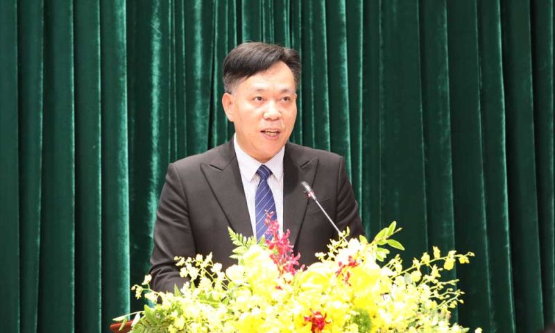 Ông Ô Quốc Quyền, Tham tán Công sứ, Đại sứ quán Trung Quốc tại Việt Nam phát biểu tại hội nghị.