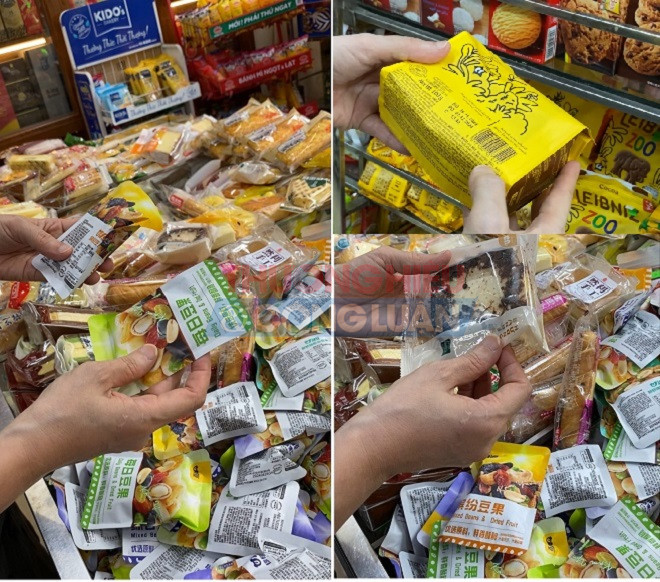Đa dạng các mặt hàng bánh kẹo ngoại nhập không dán tem nhãn phụ tiếng Việt