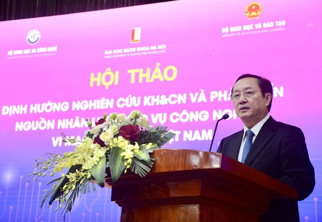 Bộ trưởng Bộ KH&CN Huỳnh Thành Đạt phát biểu tại Hội thảo 