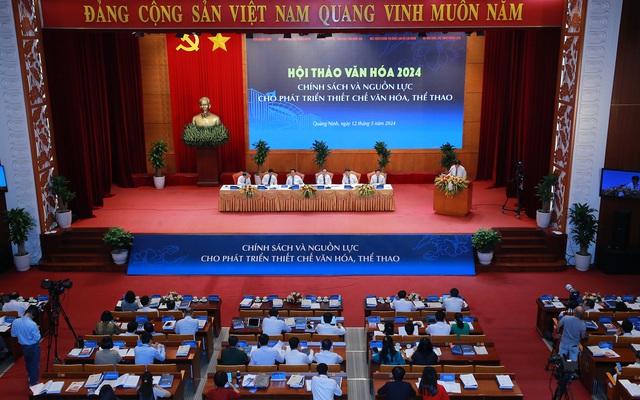 Hội thảo Văn hóa 2024 với chủ đề "Chính sách và nguồn lực cho phát triển thiết chế văn hóa, thể thao" - Ảnh: VGP/Đình Nam