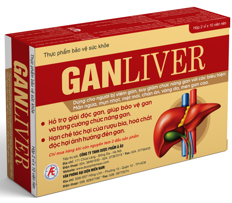 Ganliver giúp giải độc gan, hạ men gan hiệu quả Ganliver giúp giải độc gan, hạ men gan hiệu quả