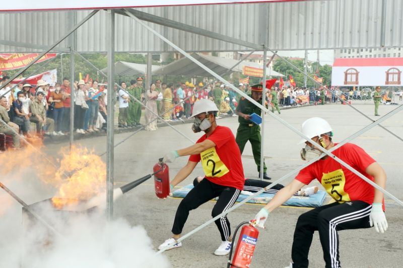 Hội thi phòng cháy chữa cháy tỉnh Bắc Ninh năm 2024.