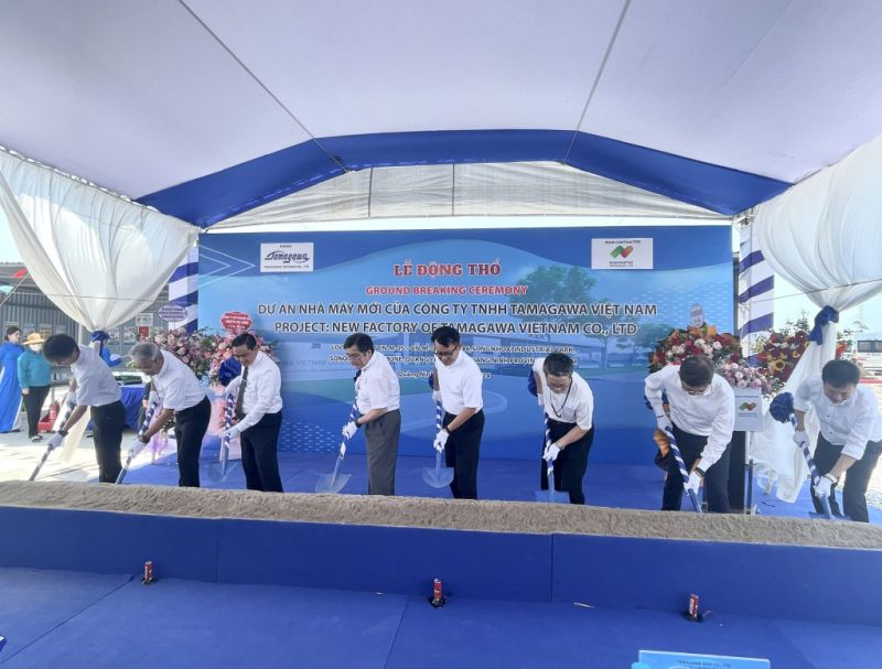 Khởi công xây dựng nhà máy của Công ty TNHH Tamagawa Việt Nam tại KCN Sông Khoai