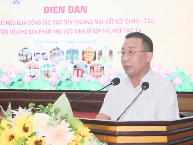 Phó Chủ tịch UBND tỉnh Nguyễn Văn Đệ phát biểu tại diễn đàn. Phó Chủ tịch UBND tỉnh Nguyễn Văn Đệ phát biểu tại diễn đàn.