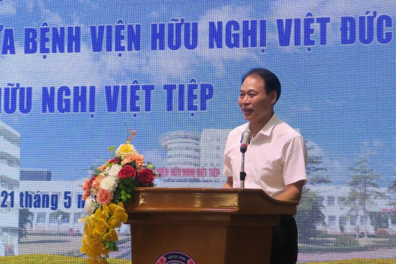 Giám đốc Sở Y tế Hải Phòng Lê Minh Quang phát biểu tại Hội nghị.