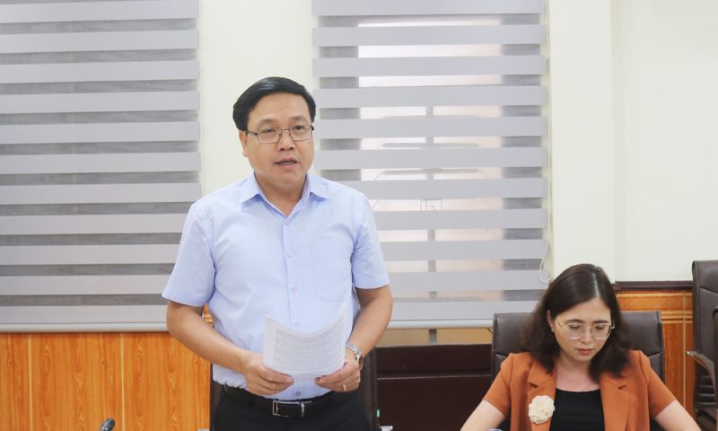 Đồng chí Nguyễn Đình Hiếu, Giám đốc Sở Tài chính phát biểu tại buổi giám sát.