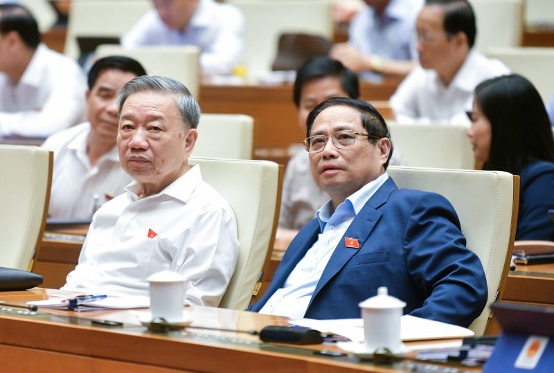 Chủ tịch nước Tô Lâm, Thủ tướng Chính phủ Phạm Minh Chính tham dự phiên họp