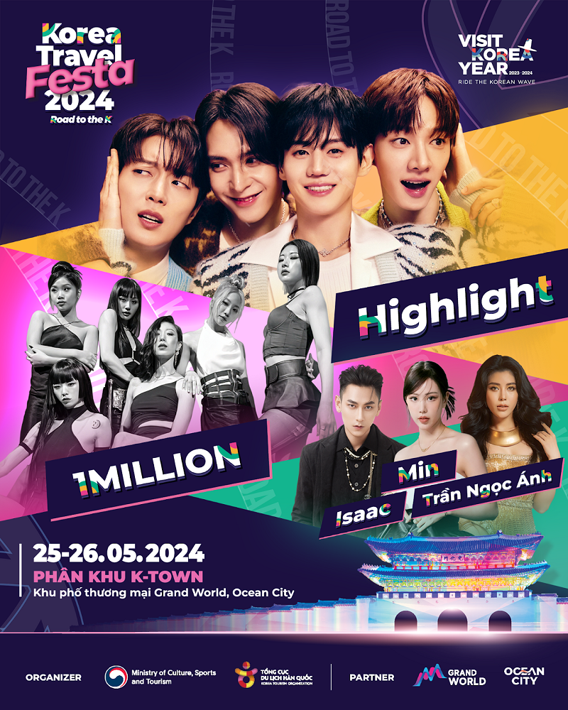 Các ngôi sao nổi tiếng của Việt Nam và Hàn Quốc tham gia biểu diễn tại Korea Travel Festa 2024