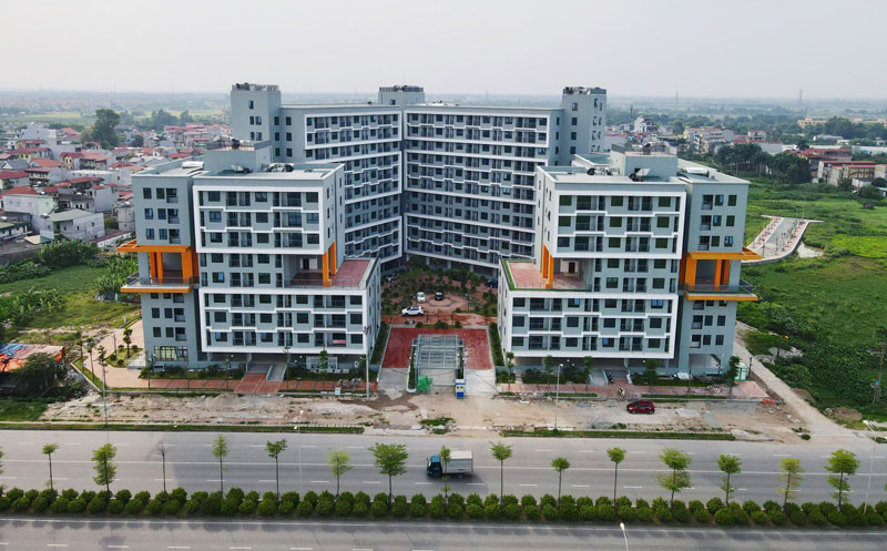 Dự án nhà ở Thăng Long Green City dành cho công nhân lao động tại xã Kim Chung (huyện Đông Anh). Ảnh: Quang Thái