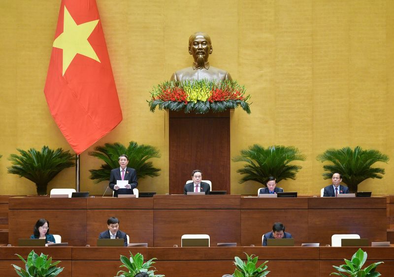 Phó Chủ tịch Quốc hội Nguyễn Đức Hải điều hành phiên họp. Ảnh quochoi.vn