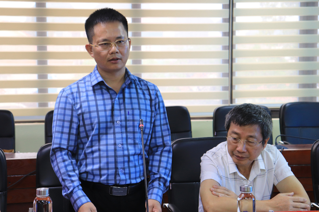 Ông Đỗ Ngọc Hà, Phó Chủ tịch Thường trực Hội Nhà báo tỉnh Quảng Ninh phát biểu tại buổi làm việc.