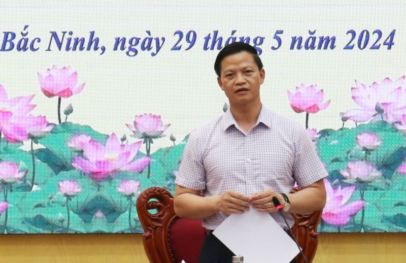 Đồng chí Vương Quốc Tuấn, Ủy viên dự khuyết Ban Chấp hành Trung ương Đảng, Phó Chủ tịch Thường trực UBND tỉnh phát biểu tại hội nghị.