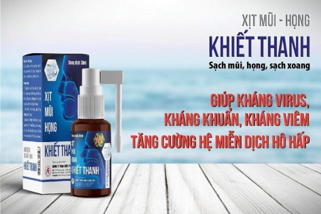 Xịt mũi họng Khiết Thanh - Hết xoang, sạch họng, an toàn kháng viêm