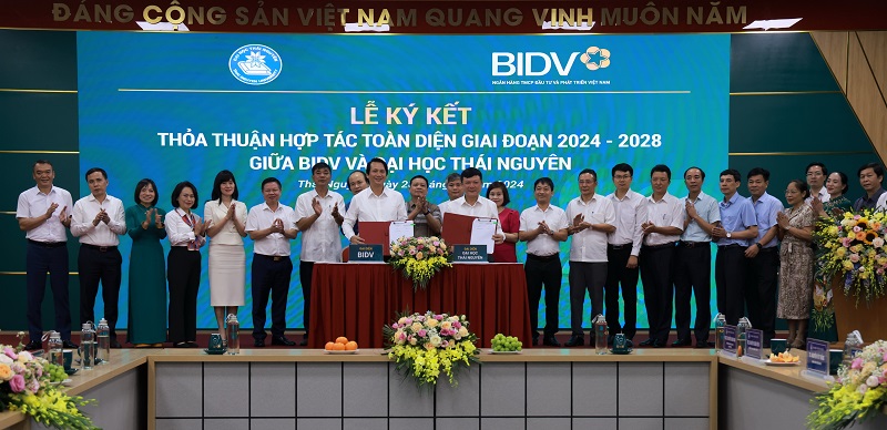 BIDV và Đại học Thái Nguyên ký kết Thỏa thuận hợp tác toàn diện giai đoạn 2024 - 2028