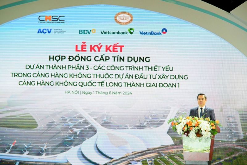 Ông Nguyễn Thanh Tùng – Tổng Giám đốc Vietcombank phát biểu tại Lễ ký kết