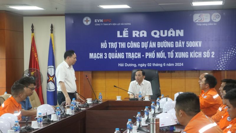 Công ty TNHH một thành viên Điện lực Hải Dương tổ chức lễ ra quân hộ trợ thi công dự án đường dây 500 kV