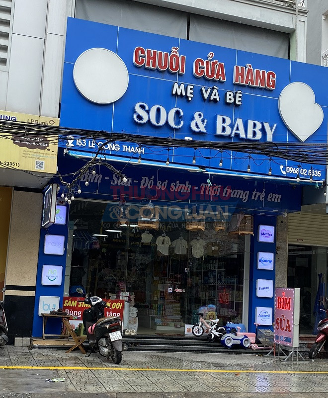 Một cửa hàng Soc & Baby đặt tại 153 Lê Công Thanh, thành phố Phủ Lý