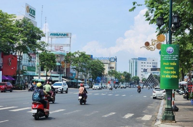 Quang cảnh trung tâm tỉnh Tây Ninh.