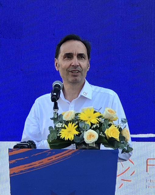 Ông Vaszlo Vajda phát biểu. Ảnh: V.H Ông Vaszlo Vajda phát biểu. Ảnh: V.H