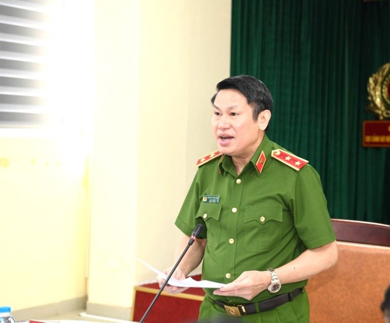 Trung tướng, TS Nguyễn Văn Viện, Cục trưởng Cục Cảnh sát điều tra tội phạm về ma túy chủ trì Hội thảo.