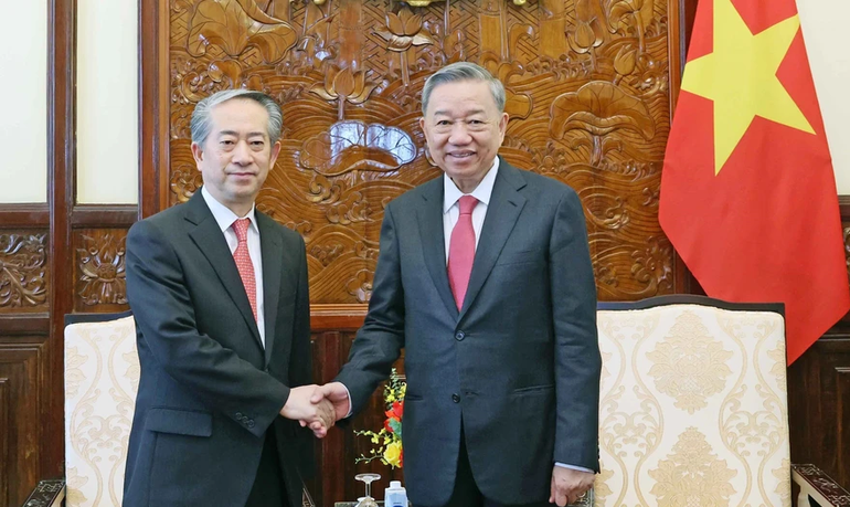 Chủ tịch nước Tô Lâm tiếp Đại sứ Trung Quốc Hùng Ba.
