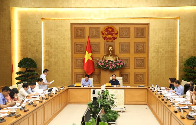 Phó Thủ tướng Trần Hồng Hà chủ trì cuộc họp với các Bộ, ngành, cơ quan, hiệp hội, chuyên gia và kết nối trực tuyến với 63 tỉnh, thành phố - Ảnh VGP/Nguyễn Hoàng
