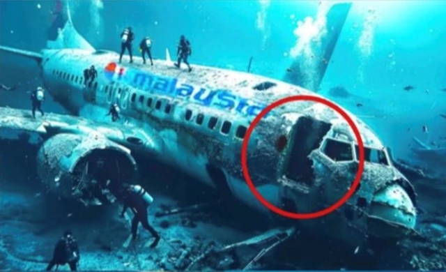Hình ảnh được cho là xác máy bay MH370.