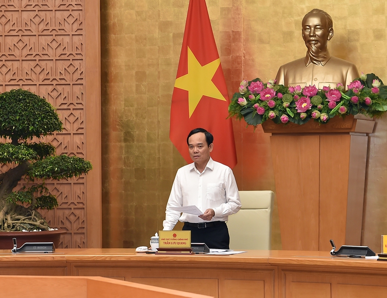 Phó Thủ tướng Trần Lưu Quang yêu cầu trước mắt Cục Kiểm ngư Bộ NN&PTNT phối hợp với các cơ quan chức năng tập trung tuyên truyền rộng khắp, mạch lạc về Nghị quyết 04 - Ảnh: VGP/Hải Minh