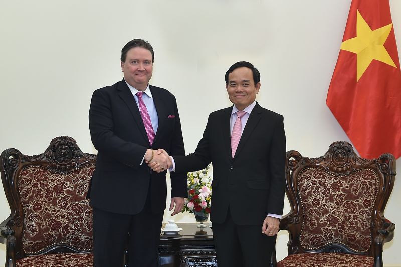 Phó Thủ tướng Trần Lưu Quang tiếp Đại sứ Hoa Kỳ tại Việt Nam Marc Evans Knapper - Ảnh: VGP/Hải Minh
