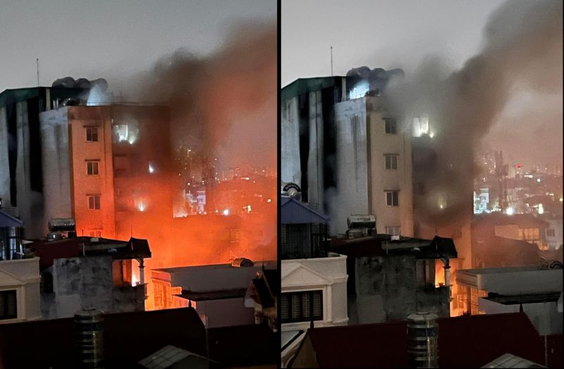 Hiện trường vụ cháy ở Khương Hạ khiến 13 người chết.
