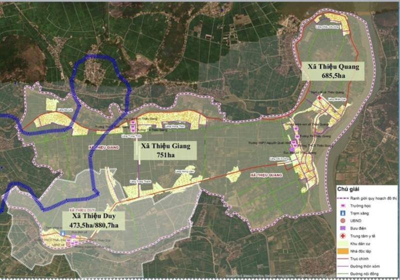 Bản đồ quy hoạch Khu công nghiệp Giang Quang Thịnh.