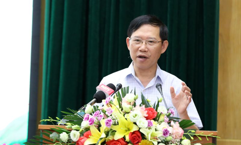 Chủ tịch UBND tỉnh Bắc Giang Lê Ánh Dương phát biểu tại hội nghị. Chủ tịch UBND tỉnh Bắc Giang Lê Ánh Dương phát biểu tại hội nghị.