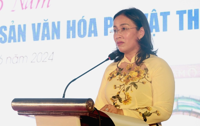 Phó Chủ tịch UBND thành phố Nguyễn Thị Anh Thi phát biểu tại sự kiện