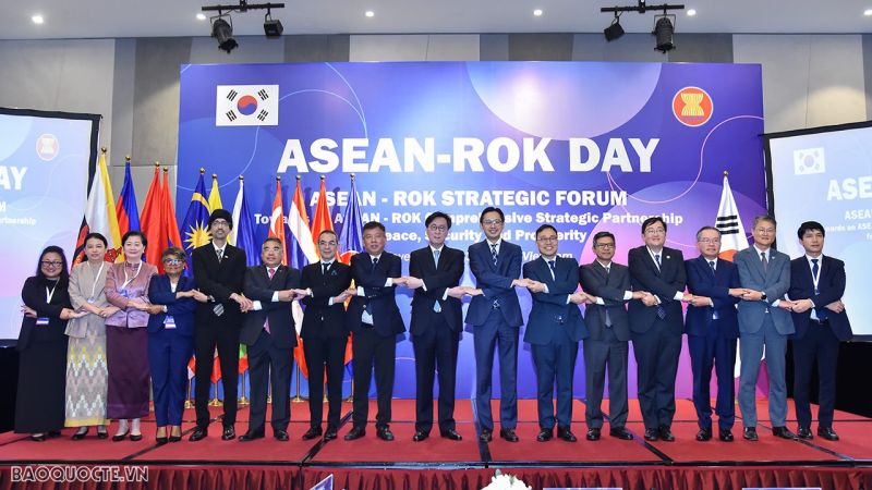 Diễn đàn chiến lược ASEAN-Hàn Quốc ngày 1/11/2023 tại Hà Nội. (Ảnh: Anh Sơn)
