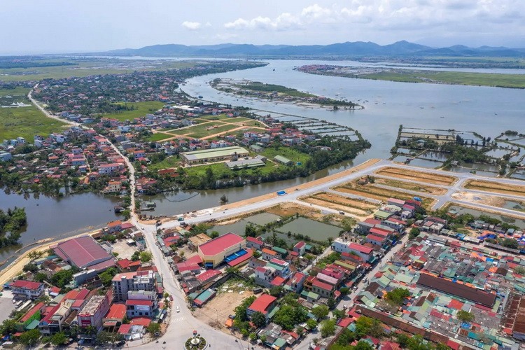 Một góc khu vực đô thị mới tại thị xã Ba Đồn