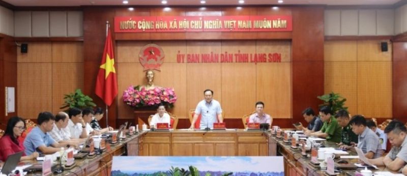Phó Chủ tịch UBND tỉnh Lạng Sơn Lương Trọng Quỳnh phát biểu chỉ đạo tại hội nghị