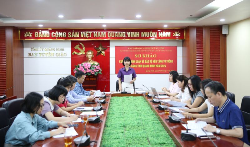 Họp sơ khảo Cuộc thi chính luận về bảo vệ nền tảng tư tưởng của Đảng tỉnh Quảng Ninh năm 2024