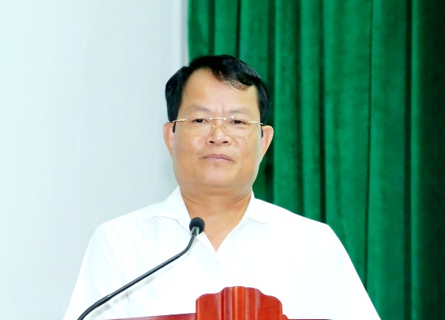 Ông Nguyễn Quang Hải, Phó Chủ tịch HĐND tỉnh Thanh Hóa phát biểu tại buổi họp báo.