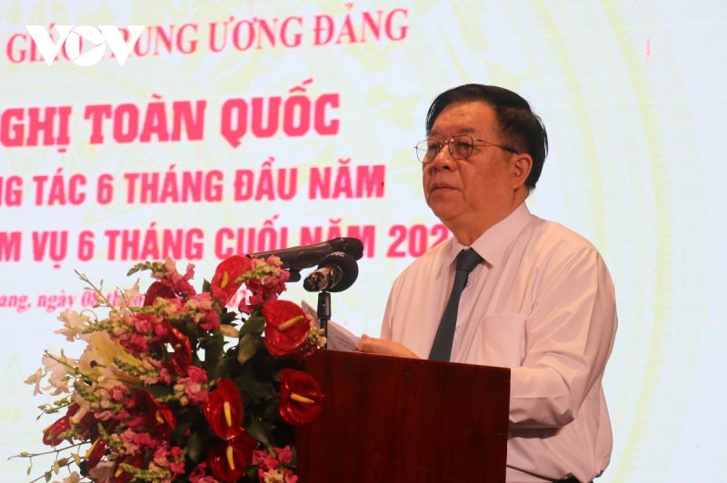 Ông Nguyễn Trọng Nghĩa, Ủy viên Bộ Chính trị, Bí thư Trung ương Đảng, Trưởng Ban Tuyên giáo Trung ương phát biểu chỉ đạo tại hội nghị.