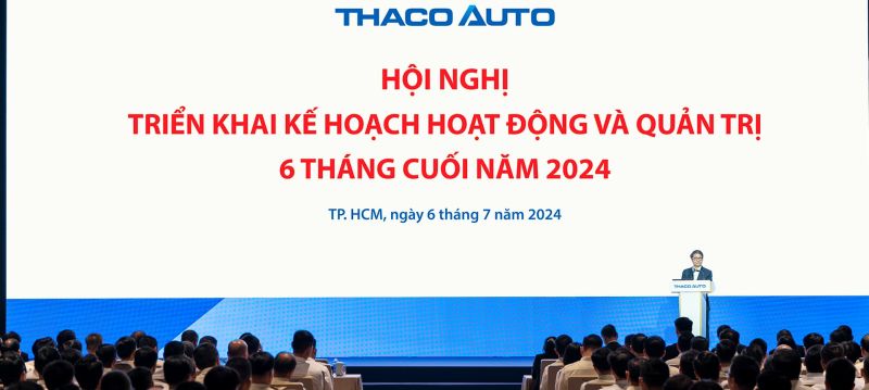 Chủ tịch HĐQT THACO Trần Bá Dương phát biểu tại Hội nghị