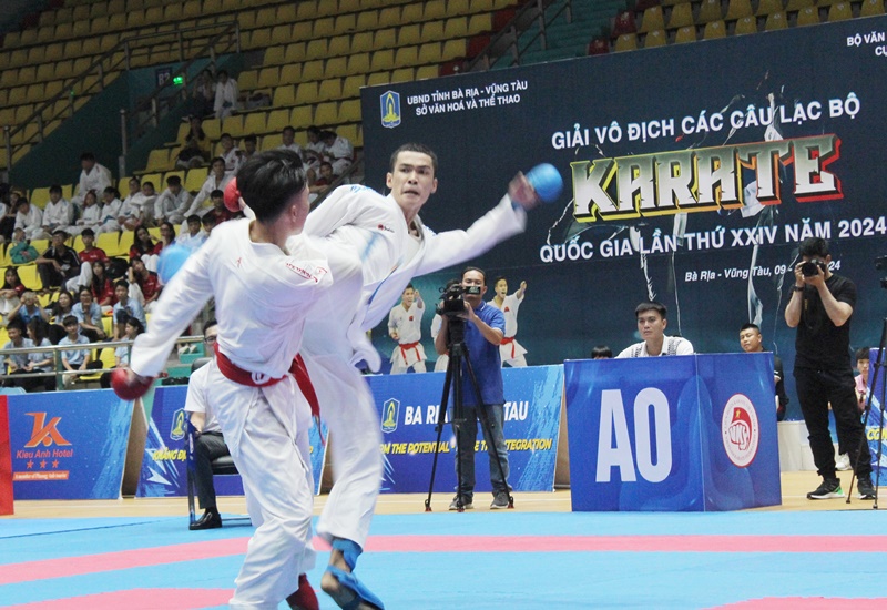 Hơn 1.000 VĐV dự Giải vô địch các CLB Karate quốc gia tại Vũng Tàu