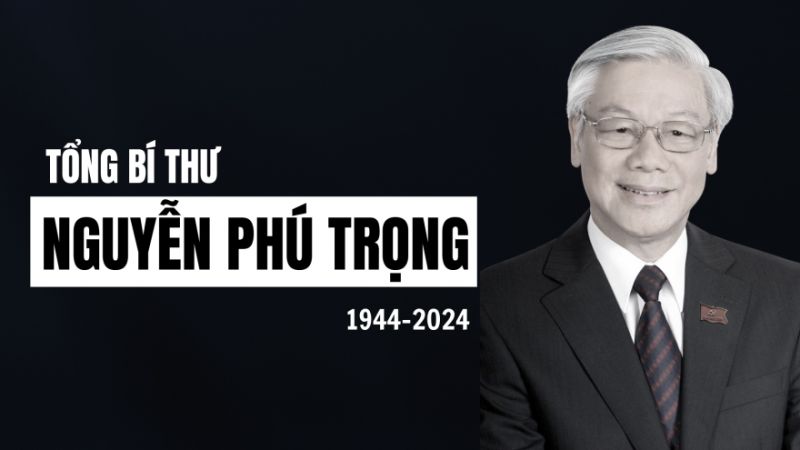 Tổng Bí thư Nguyễn Phú Trọng từ trần vào hồi 13 giờ 38 ngày 19/7/2024. Ảnh: Tùng Đinh.