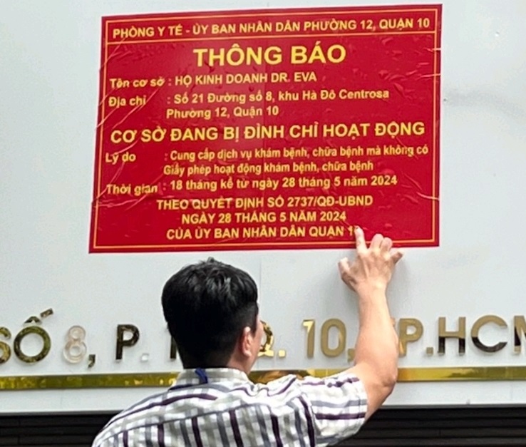 Phát hiện cơ sở thẩm mỹ đang trong thời gian đình chỉ vẫn ‘cố tình’ hoạt động