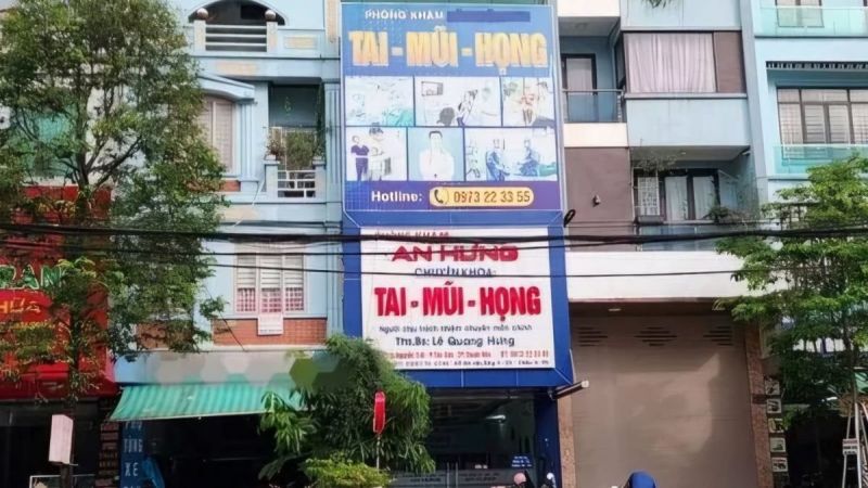 Phòng khám An Hưng, chuyên khoa Tai Mũi Họng (có địa chỉ tại 116 Nguyễn Trãi, phường Tân Sơn, TP Thanh Hóa)