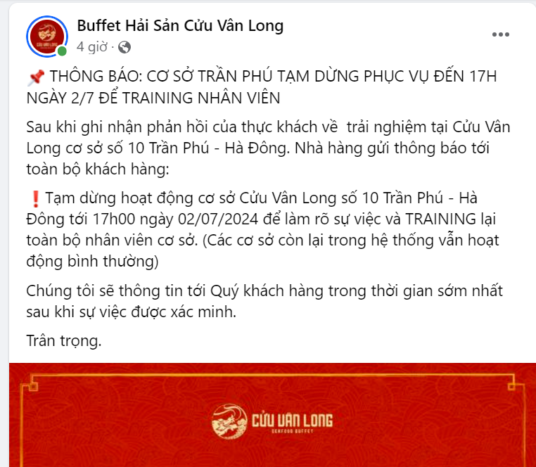 Ngay sau khi bị khách hàng 