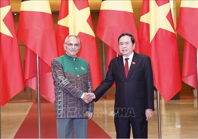 Chủ tịch Quốc hội Trần Thanh Mẫn hội kiến Tổng thống Timor Leste Jose Ramos-Horta đang thăm cấp Nhà nước tới Việt Nam - Ảnh: TTXVN